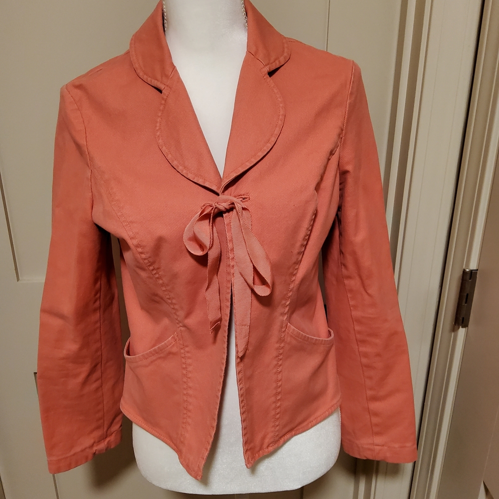 Women's Coral Jacket with Tie Front